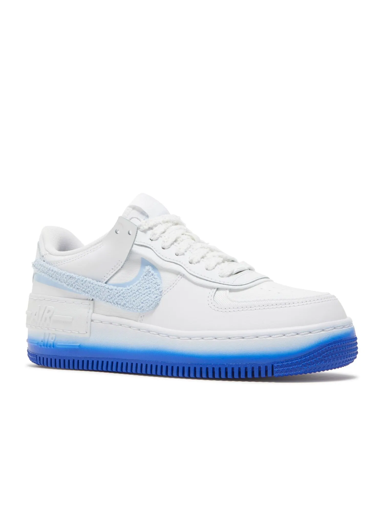 Кроссовки Nike Wmns Air Force 1 Shadow 'Chenille Swoosh - Blue Tint' — изображение 2 из 4, белый