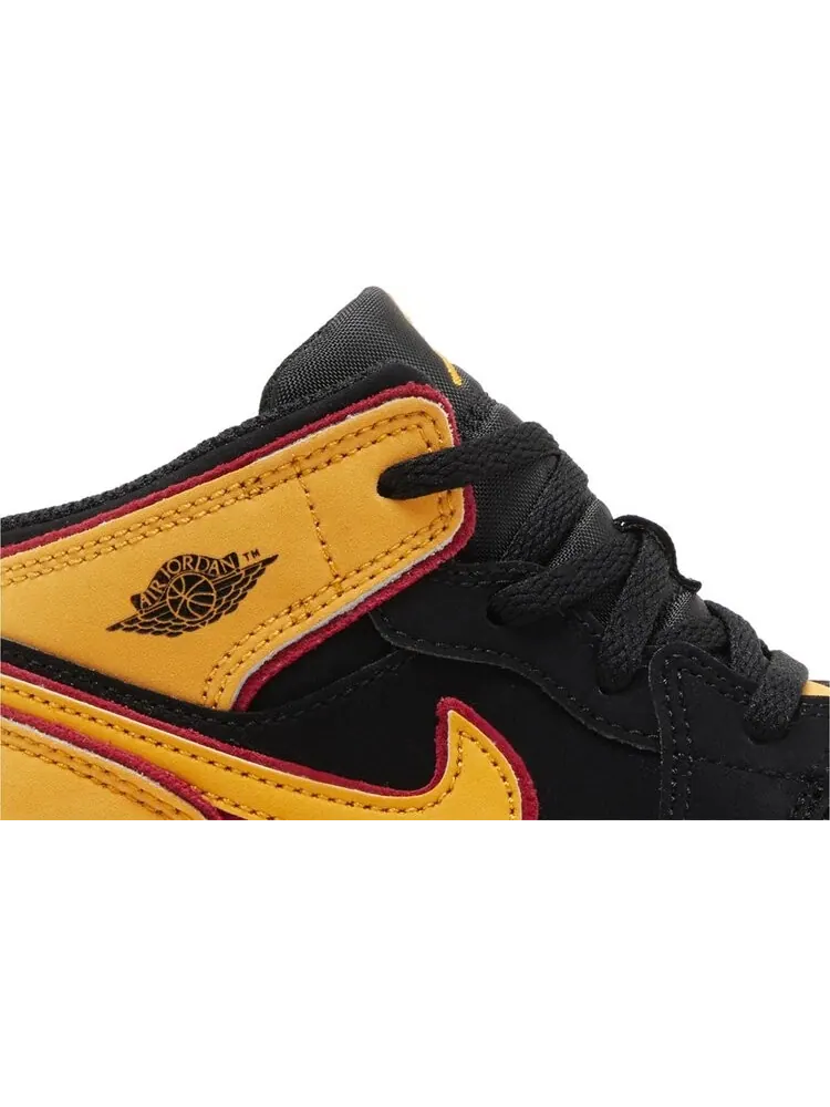 Кроссовки Air Jordan 1 Mid SE TD 'Vivid Orange' — изображение 2 из 4, черный