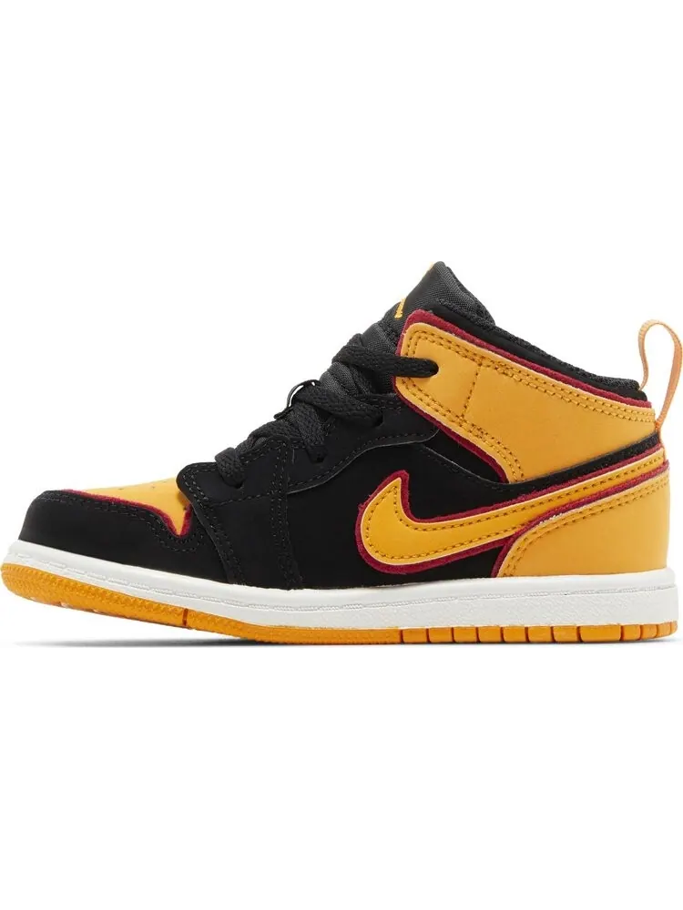Кроссовки Air Jordan 1 Mid SE TD 'Vivid Orange' — изображение 3 из 4, черный