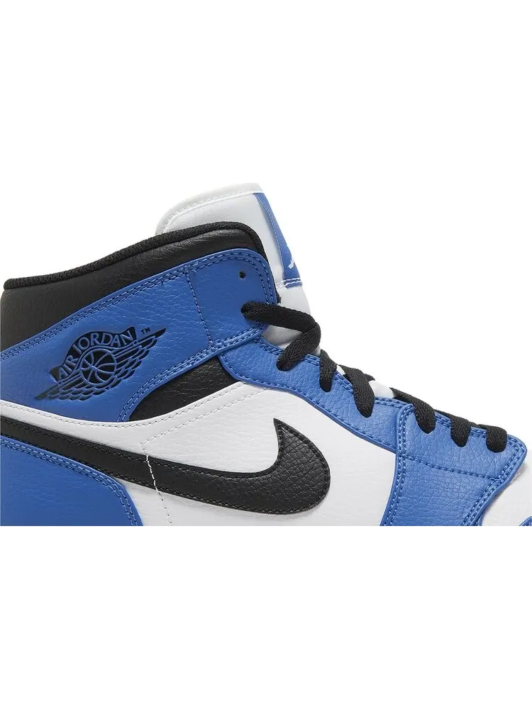Кроссовки Jordan 1 Mid TD Cleat 'White Black Royal' — изображение 2 из 4, синий
