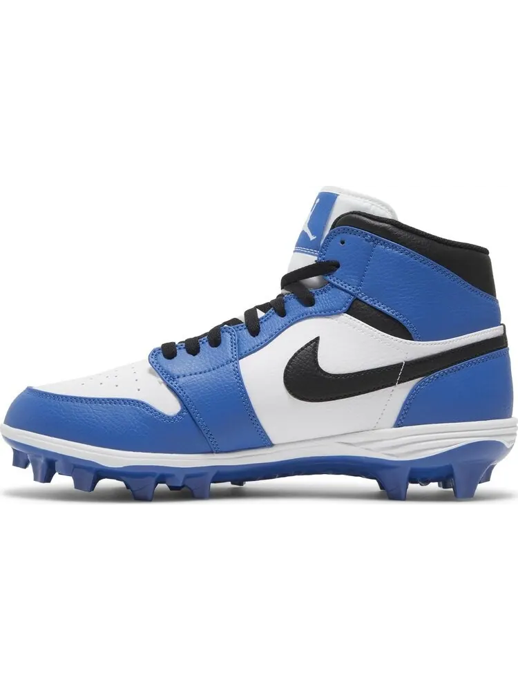 Кроссовки Jordan 1 Mid TD Cleat 'White Black Royal' — изображение 3 из 4, синий