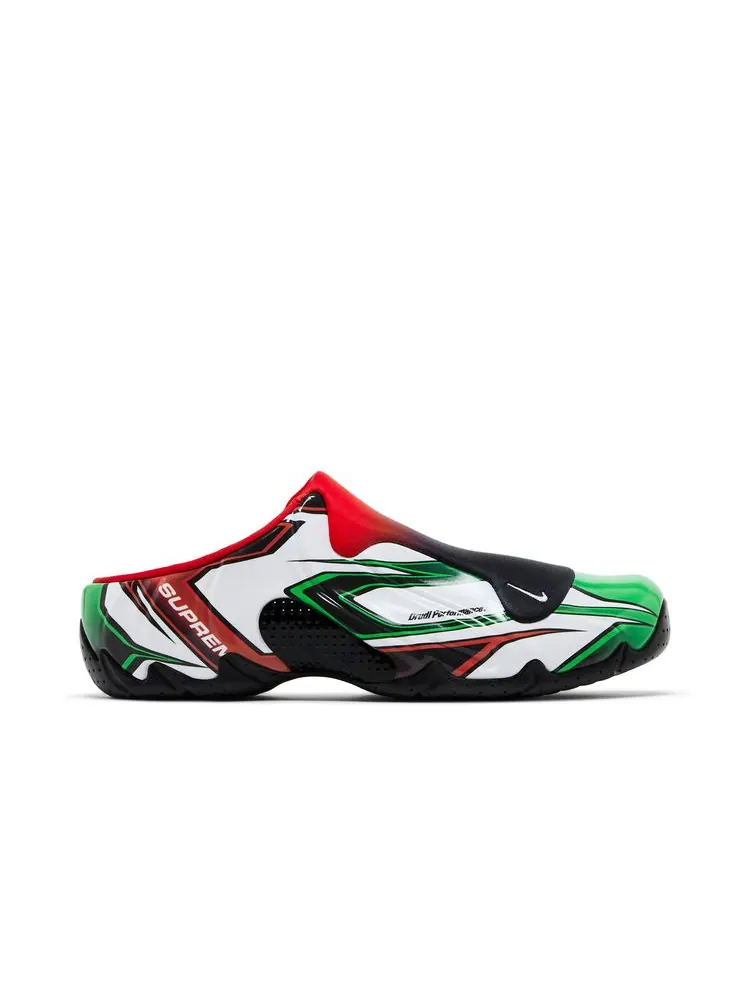 Сабо Supreme x Clogposite 'White Gym Red Green'