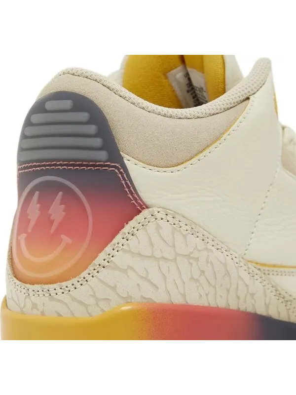 J. Balvin x Air Jordan 3 Retro «Medellín Sunset», крем — изображение 2 из 9, бежевый