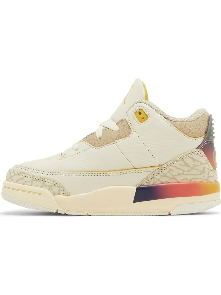 Кроссовки J. Balvin x Air Jordan 3 Retro TD 'Medellín Sunset' — изображение 3 из 4, бежевый