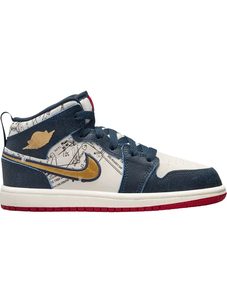 Кроссовки Air Jordan 1 Mid SE PS 'Take Flight' — изображение 1 из 1, синий