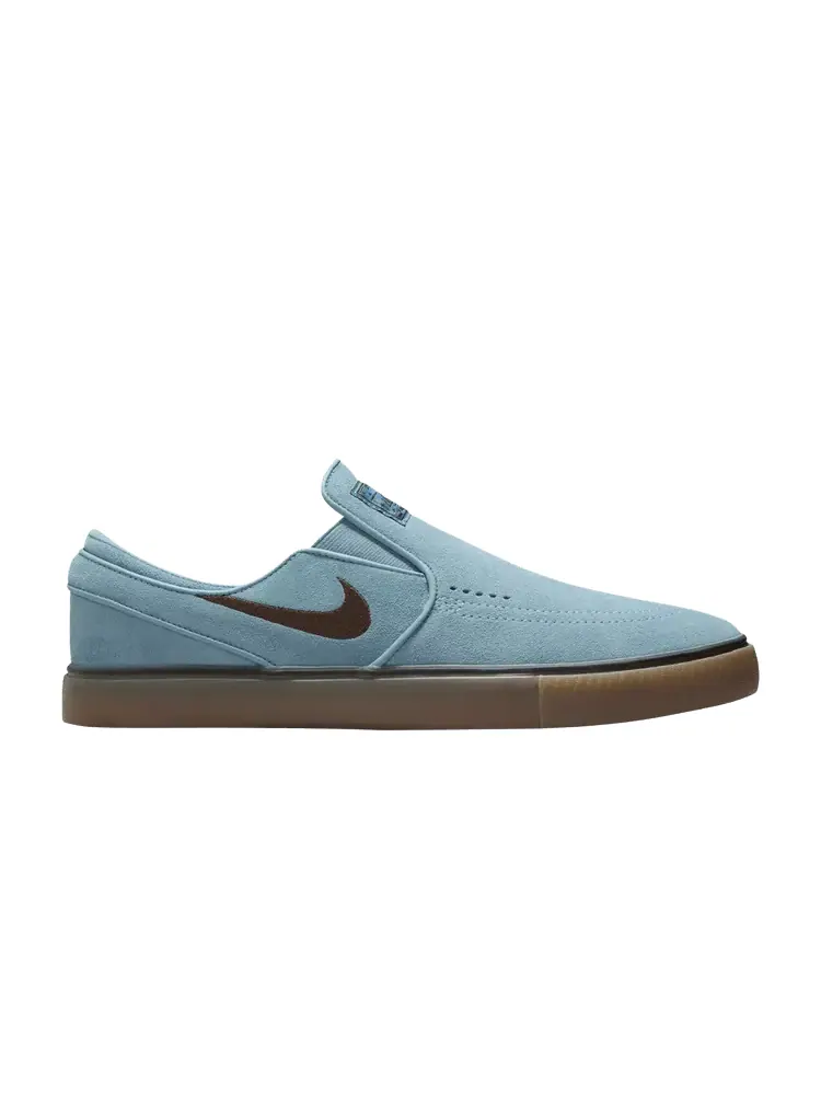 Шлепанцы Nike Zoom Stefan Janoski+ Slip SB Denim Turquoise — изображение 1 из 1, джинсовый синий