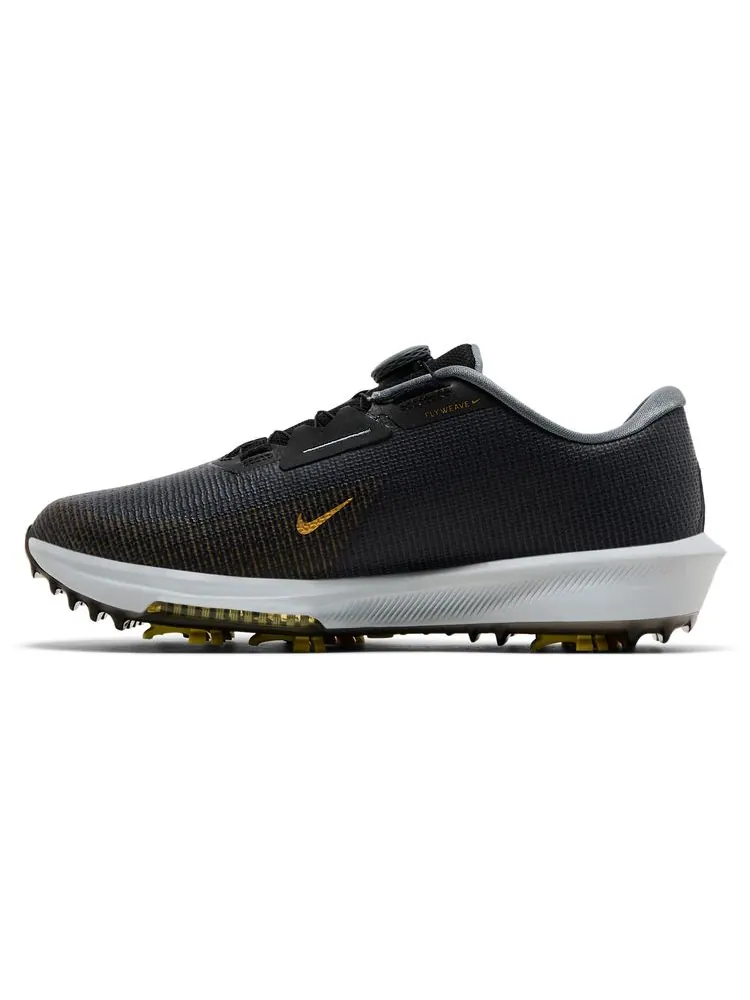 Кроссовки Nike Infinity Tour BOA 2 Golf Wide 'Black Infinite Gold' — изображение 3 из 8, черный