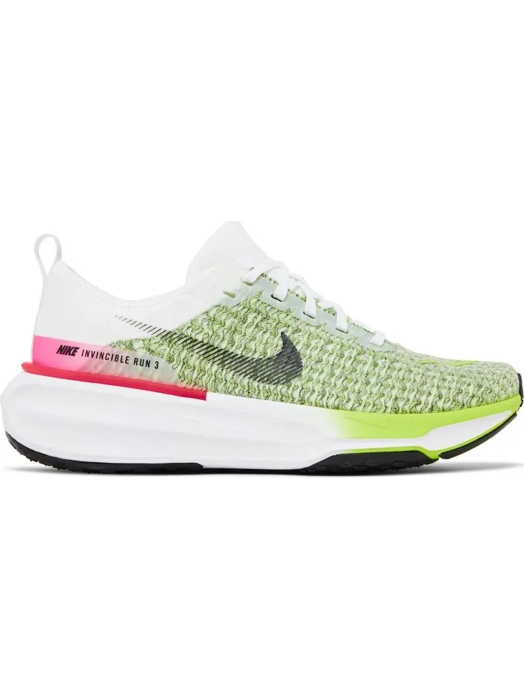 Кроссовки ZoomX Invincible Run Flyknit 3 'White Volt Hyper Pink' — изображение 1 из 4, белый
