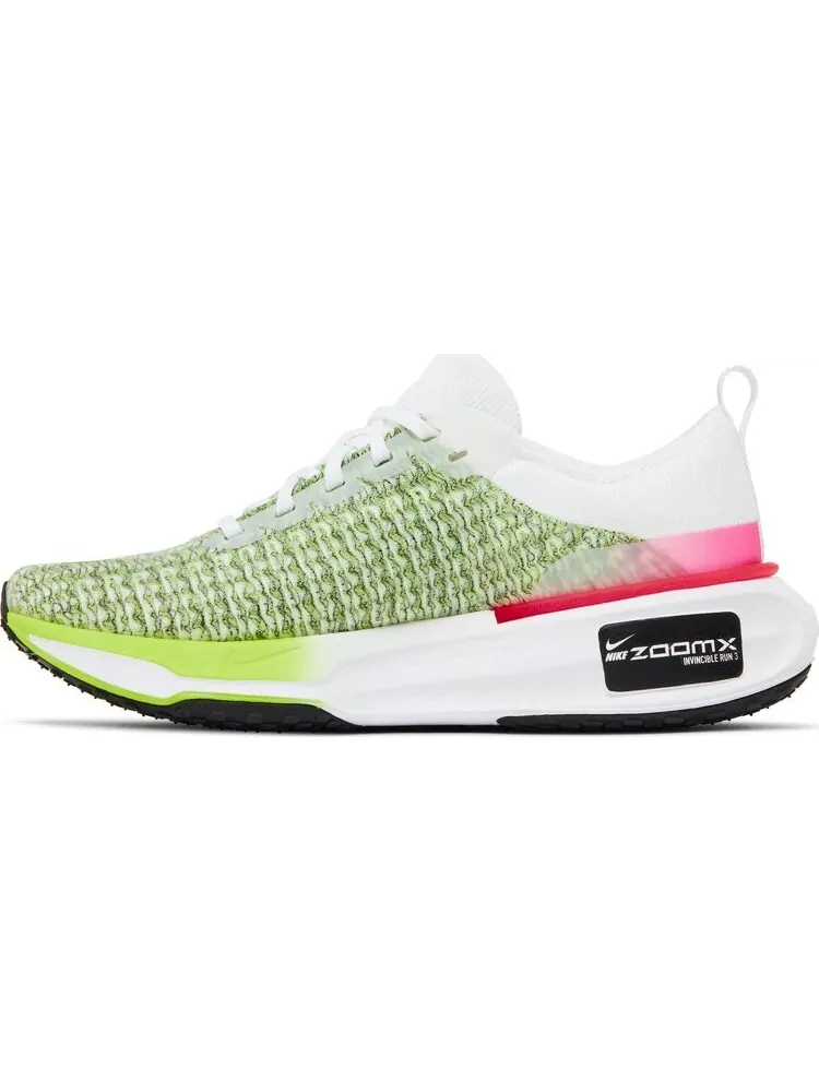 Кроссовки ZoomX Invincible Run Flyknit 3 'White Volt Hyper Pink' — изображение 3 из 4, белый