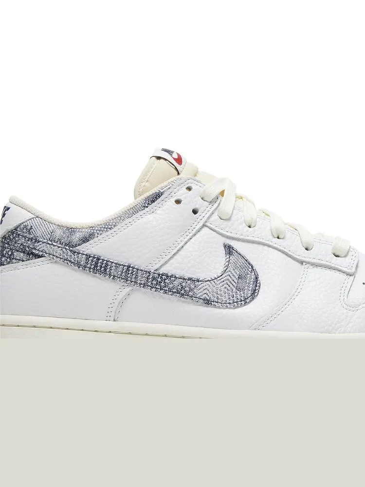 Кроссовки Dunk Low 'Washed Denim' — изображение 2 из 4, белый