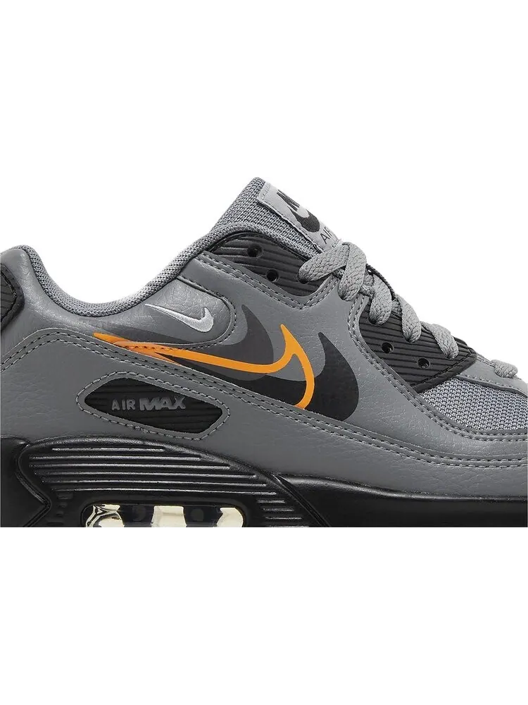Кроссовки Air Max 90 Next Nature GS 'Multi-Swoosh - Smoke Grey Mandarin' — изображение 2 из 4, серый
