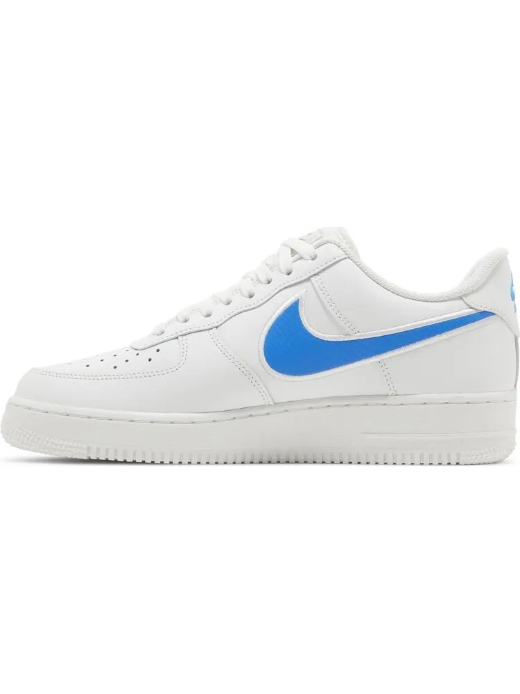 Кроссовки Air Force 1 '07 'Blue Label - White Photo Blue' — изображение 3 из 4, белый
