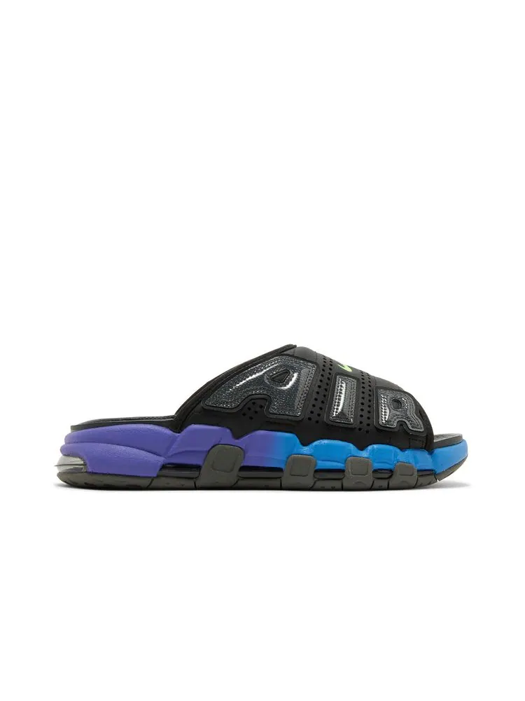 Шлепанцы Air More Uptempo Slide 'Black Blue Purple Gradient' — изображение 1 из 8, черный синий фиолетовый
