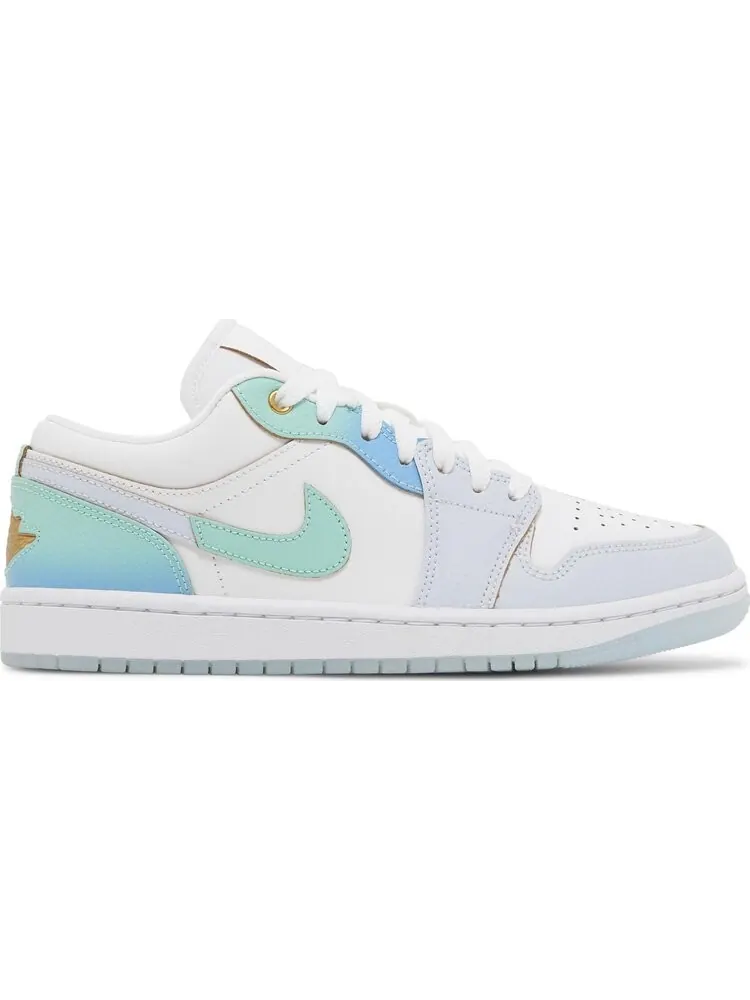Кроссовки Wmns Air Jordan 1 Low SE 'Emerald Rise' — изображение 1 из 4, синий