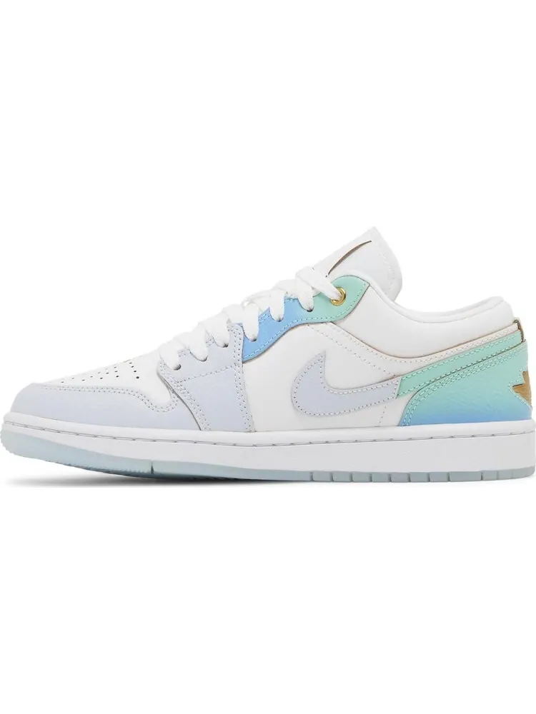Кроссовки Wmns Air Jordan 1 Low SE 'Emerald Rise' — изображение 3 из 4, синий