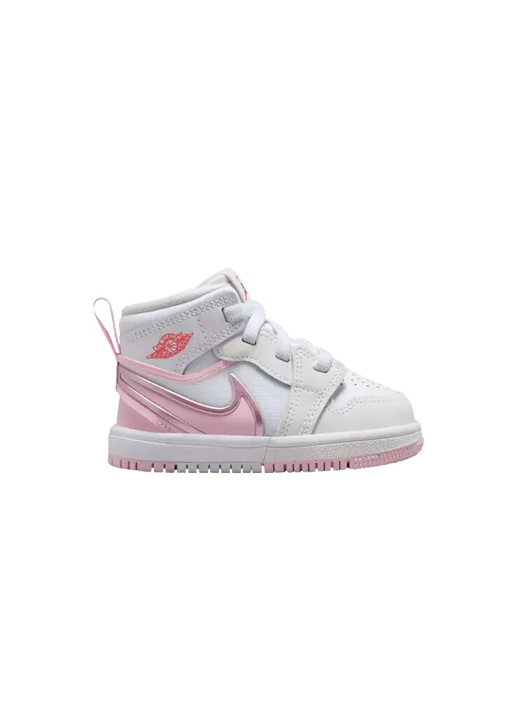 Кроссовки Air Jordan 1 Mid RM EasyOn TD White Pink Foam — изображение 1 из 1, белый розовый