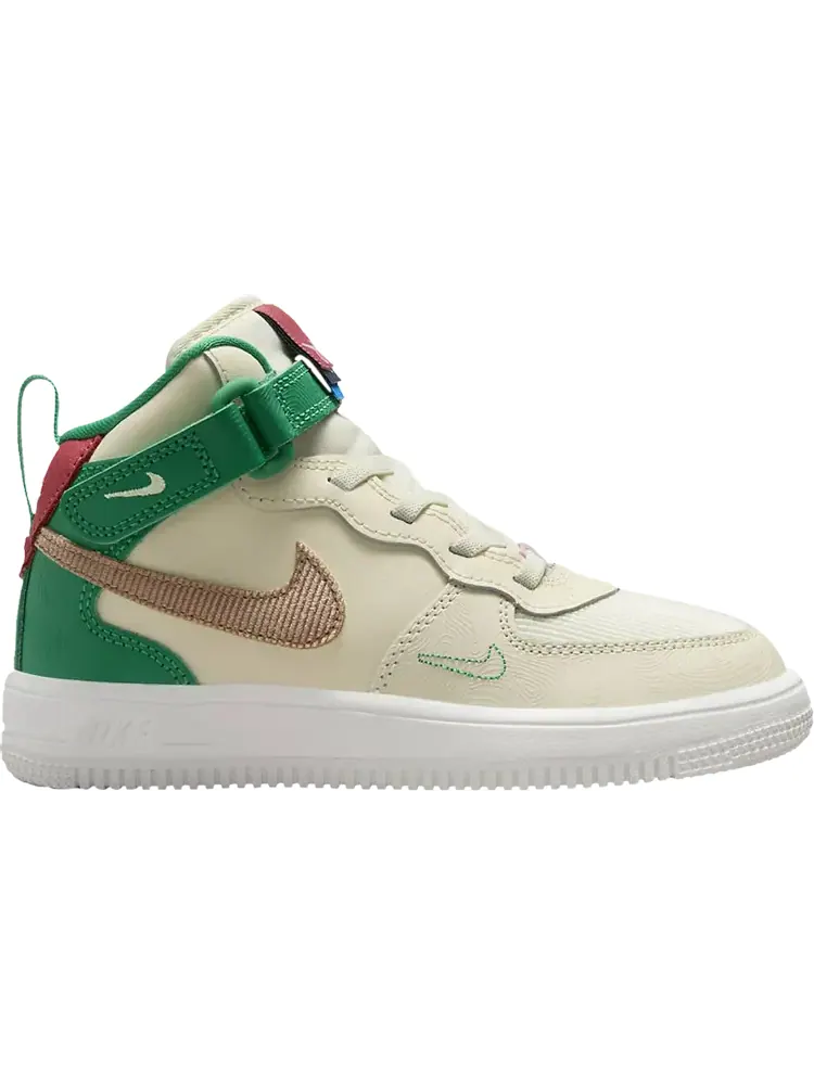 Кроссовки Force 1 Mid EasyOn SE PS 'Coconut Milk Stadium Green' — изображение 1 из 1, бежевый