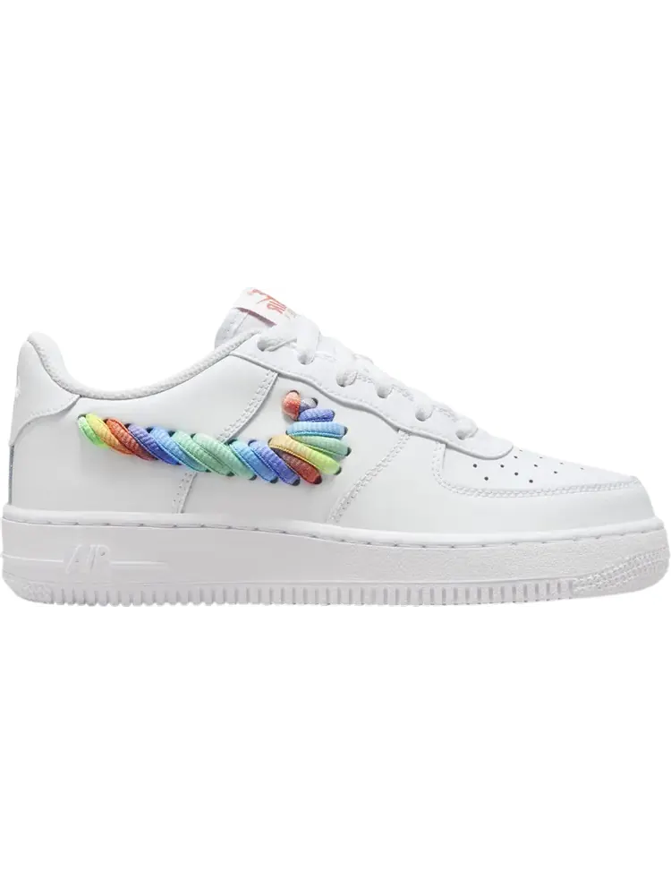 Кроссовки Air Force 1 Low GS 'Rainbow Swoosh' — изображение 1 из 1, белый