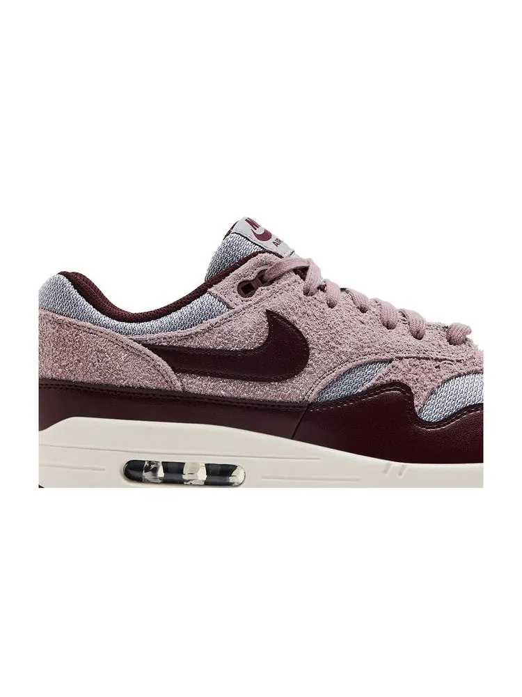 Кроссовки Nike Air Max 1 Essential Premium 'Burgundy Crush' — изображение 3 из 9, серый/серый//бордовый