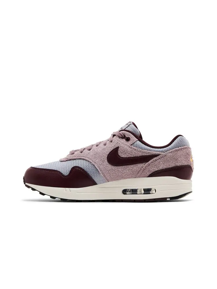 Кроссовки Nike Air Max 1 Essential Premium 'Burgundy Crush' — изображение 4 из 9, серый/серый//бордовый
