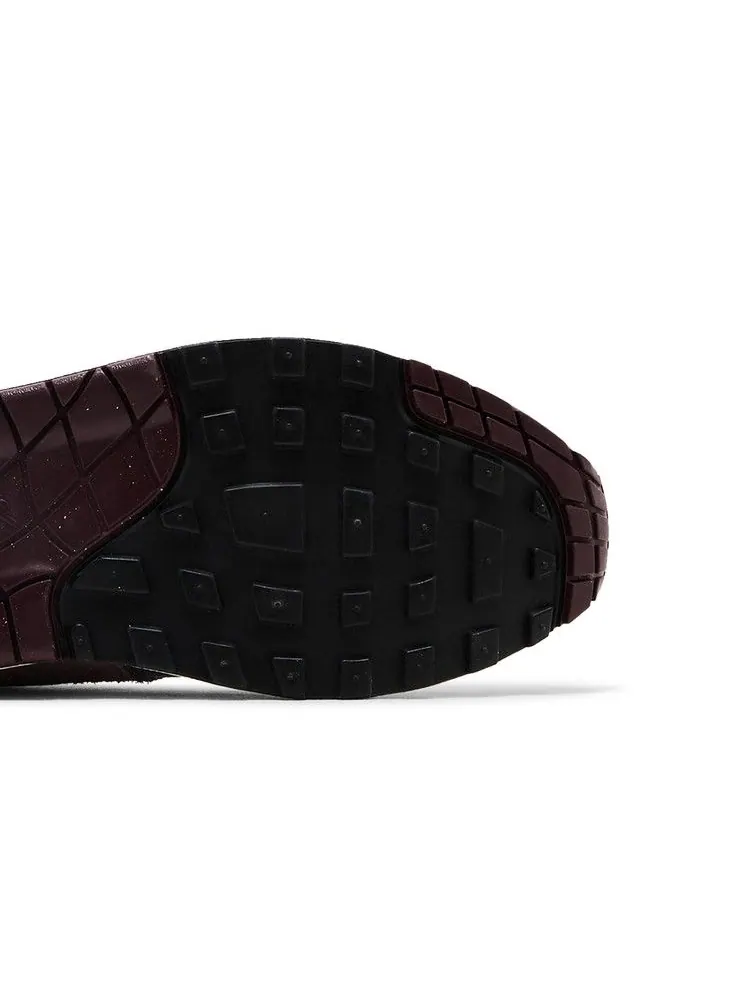 Кроссовки Nike Air Max 1 Essential Premium 'Burgundy Crush' — изображение 6 из 9, серый/серый//бордовый