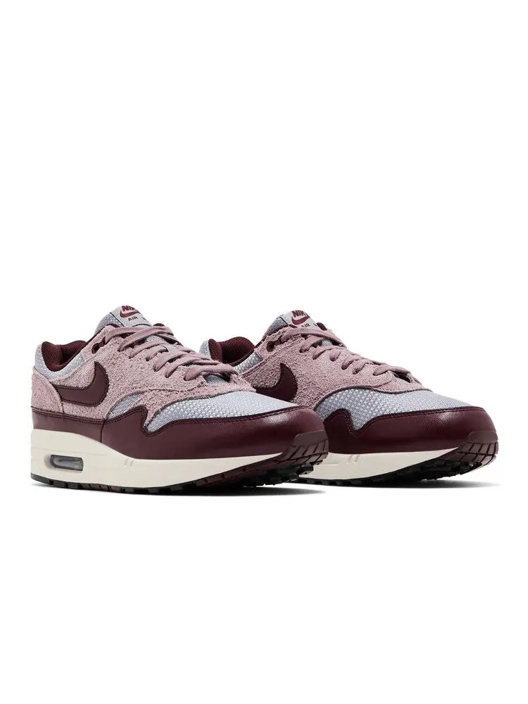 Кроссовки Nike Air Max 1 Essential Premium 'Burgundy Crush' — изображение 9 из 9, серый/серый//бордовый