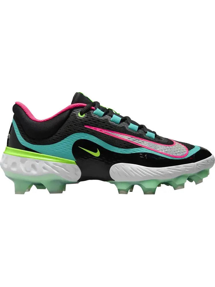Кроссовки Alpha Huarache Elite 4 Low MCS 'Black Teal Pink' — изображение 1 из 1, черный