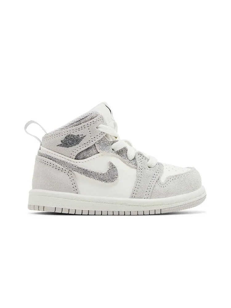 Кроссовки Air Jordan 1 Mid SE TD Neutral Grey Sail — изображение 1 из 6, серый