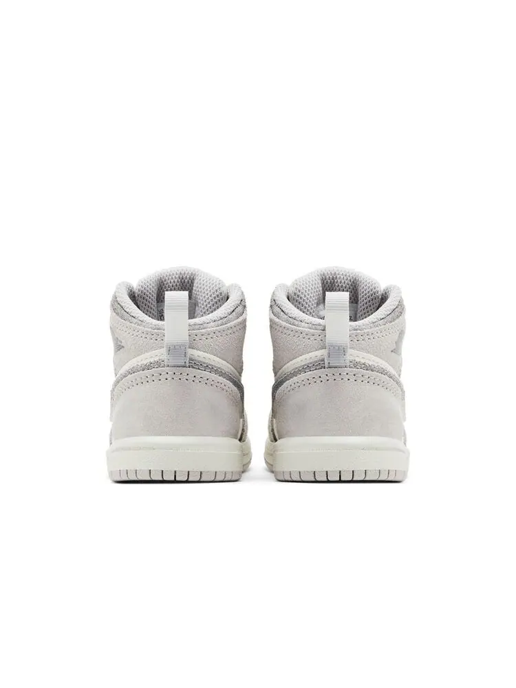 Кроссовки Air Jordan 1 Mid SE TD Neutral Grey Sail — изображение 6 из 6, серый