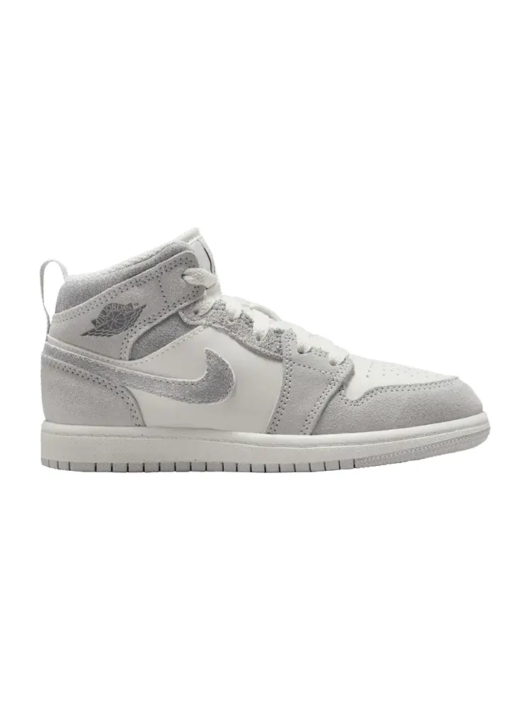 Кроссовки Air Jordan 1 Mid SE PS Neutral Grey Sail — изображение 1 из 1, серый