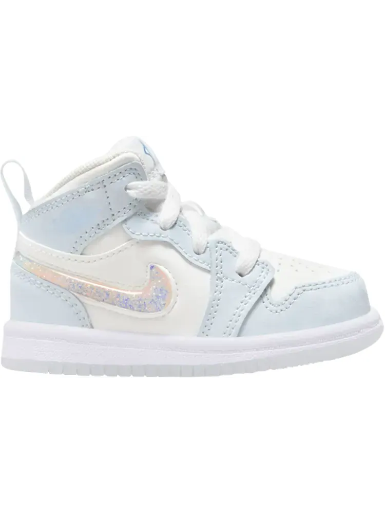 Кроссовки Air Jordan 1 Mid SE TD 'Glitter Swoosh' — изображение 1 из 1, синий