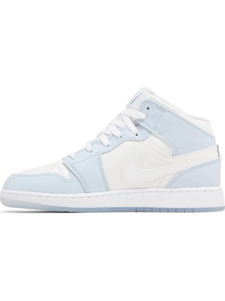 Кроссовки Air Jordan 1 Mid SE GS 'Glitter Swoosh' — изображение 3 из 4, синий