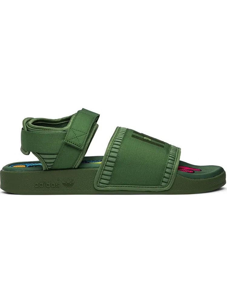 Сандалии Adidas Pharrell x Adilette 2.0 Sandal 'Tribe Green' — изображение 1 из 8, зеленый