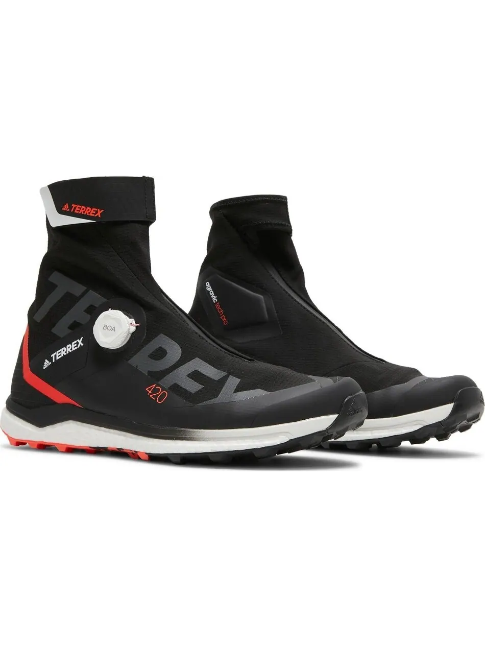 Кроссовки Adidas Terrex Agravic Tech Pro Trail Black Solar Red — изображение 5 из 5, черный/красный/белый