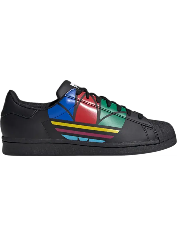 Кроссовки Adidas Superstar Pure 'Colorful Trefoil - Core Black' — изображение 1 из 1, черный