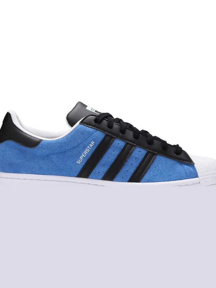 Кроссовки Adidas Superstar 'Blue Core Black' — изображение 2 из 8, синий