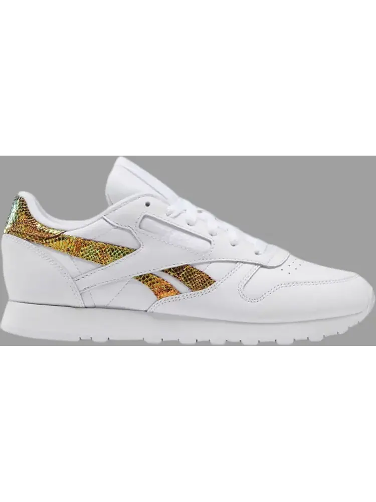 Кроссовки wmns classic leather 'iridescent snakeskin stripe' Reebok — изображение 1 из 1, белый