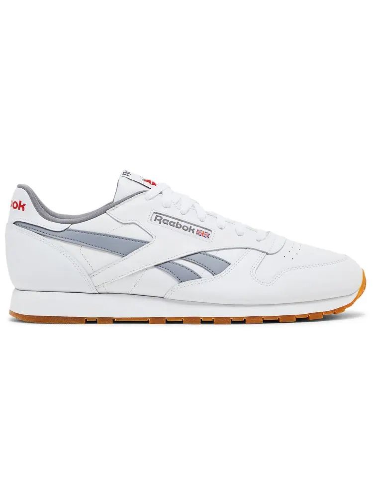 Кроссовки Reebok Classic Leather 'White Cold Grey Gum' — изображение 1 из 4, белый серый