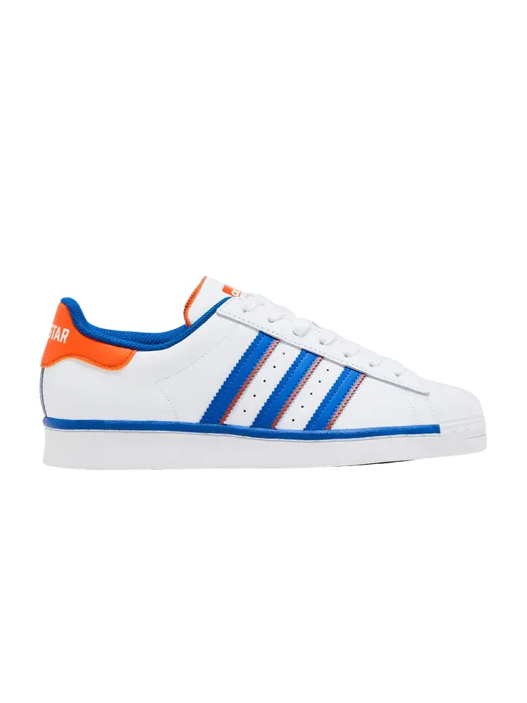 Кроссовки adidas Superstar vs. Rivalry 'Bold Blue' — изображение 1 из 9, белый/синий/оранжевый
