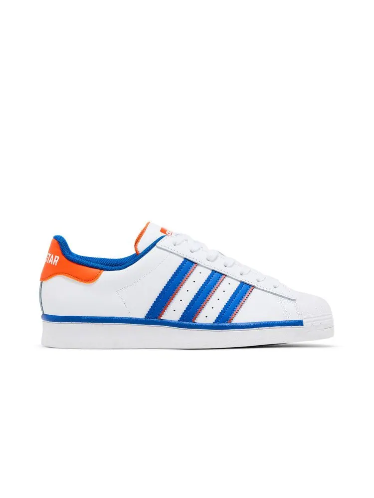 Кроссовки adidas Superstar vs. Rivalry 'Bold Blue' — изображение 2 из 9, белый/синий/оранжевый