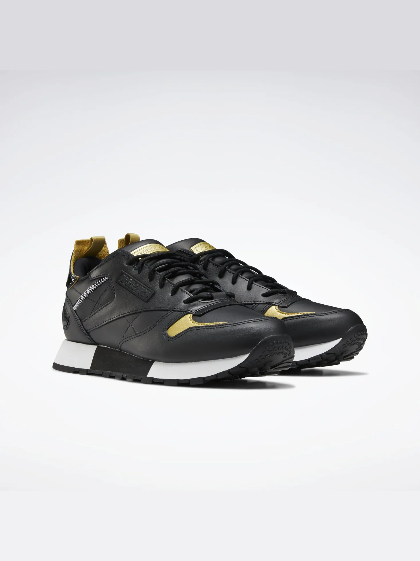 Кроссовки classic leather ree:dux 'black gold' Reebok — изображение 5 из 9, черный