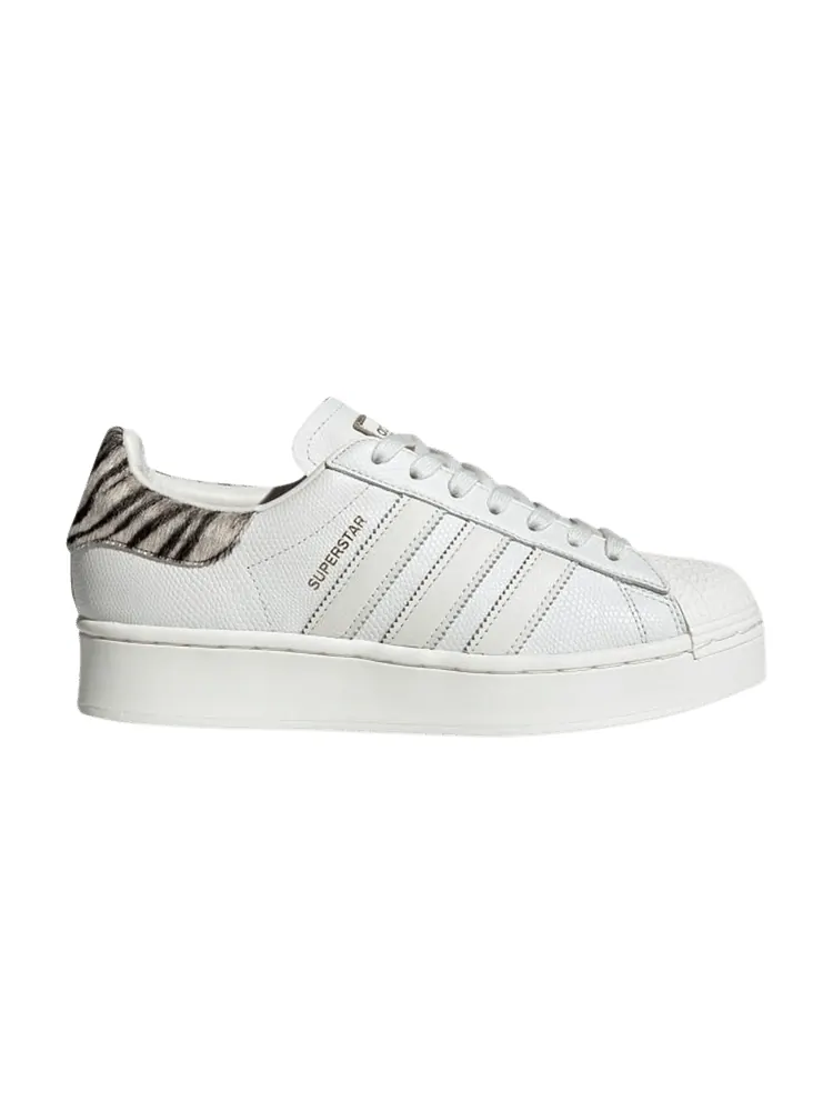 Кроссовки adidas Wmns Superstar Bold 'Heel Patch Animal Print' — изображение 1 из 1, белый/белый/черный