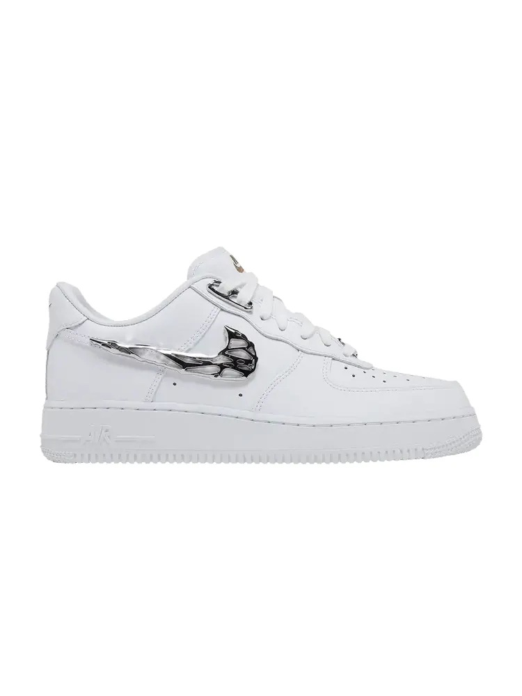 Кроссовки Nike Air Force 1 '07 Premium 'Molten Metal Swoosh Pack - Chrome' — изображение 1 из 9, белый/черный/белый/белый