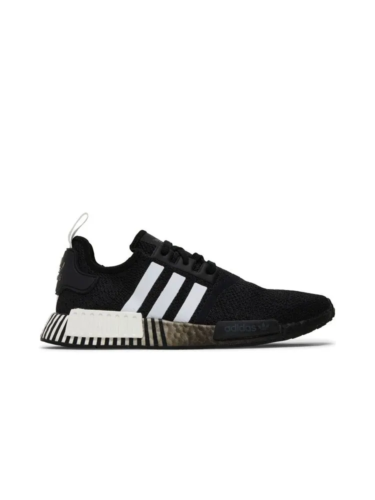 Кроссовки adidas NMD_R1 'Glitch - Black White' — изображение 2 из 9, черный/белый/черный