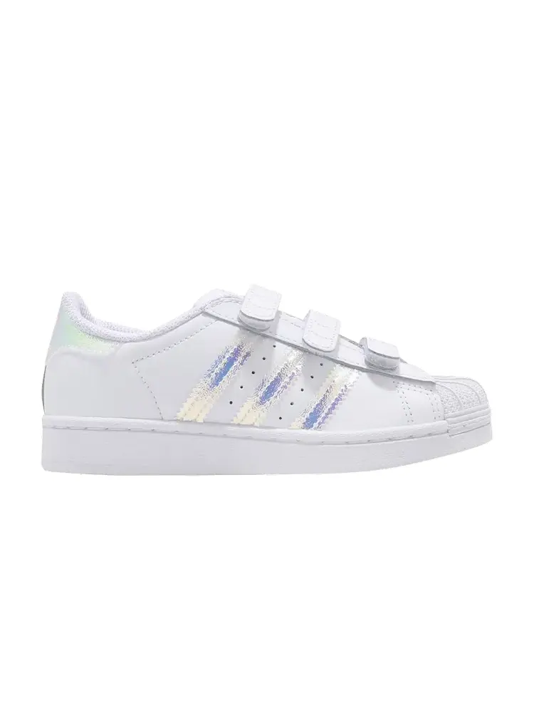 Кроссовки adidas Superstar J 'White Iridescent' — изображение 1 из 1, белый/белый/белый