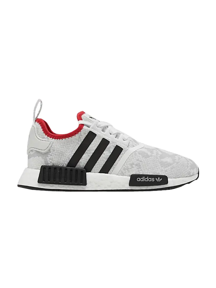 Кроссовки adidas NMD_R1 STLT 'White Black Scarlet' — изображение 1 из 1, белый/черный