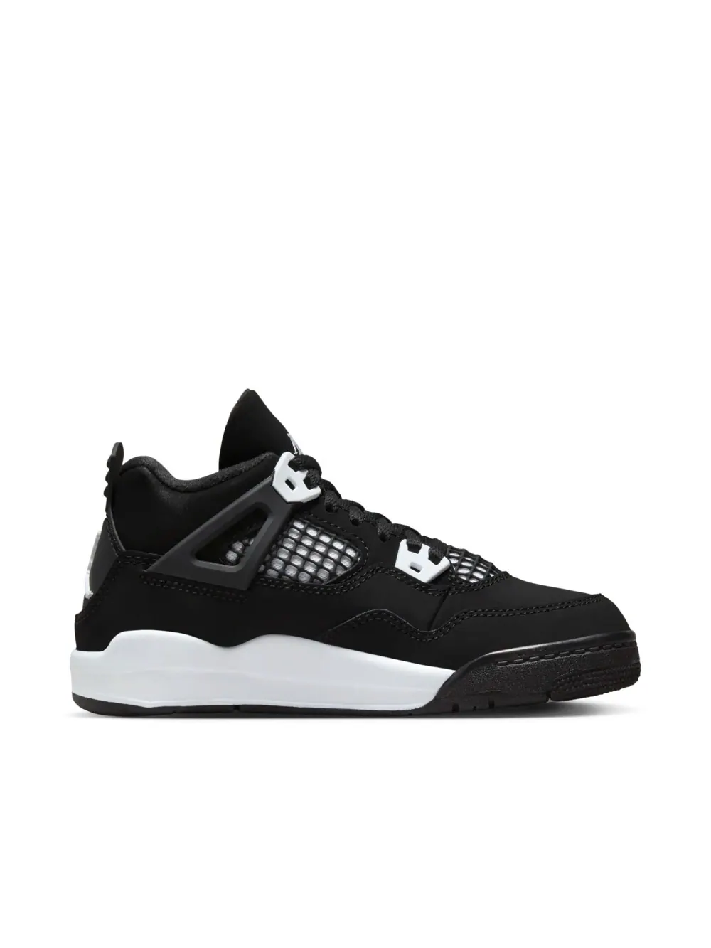 Кроссовки детские Jordan 4 Retro "White Thunder" — изображение 6 из 6, черный/белый