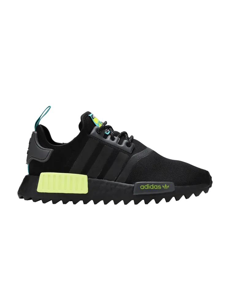 Кроссовки adidas NMD_R1 Trail J 'Black Solar Yellow' — изображение 1 из 9, черный/синий/желтый