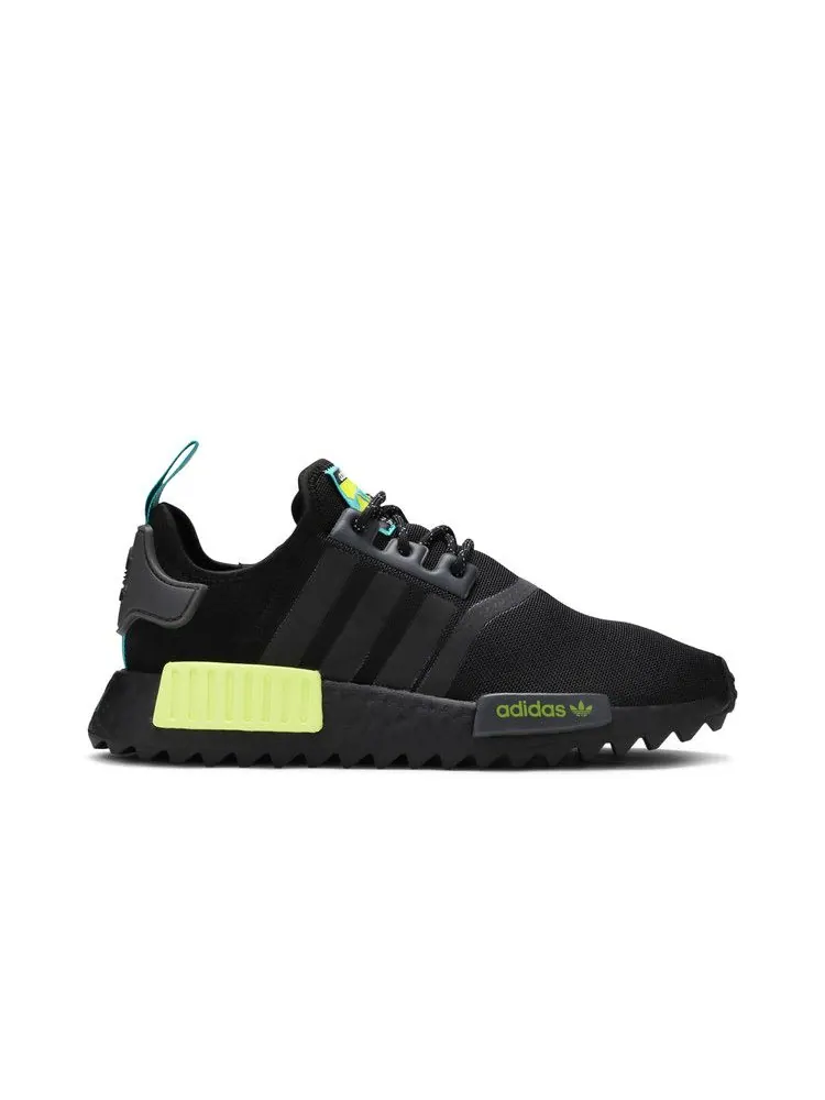 Кроссовки adidas NMD_R1 Trail J 'Black Solar Yellow' — изображение 2 из 9, черный/синий/желтый