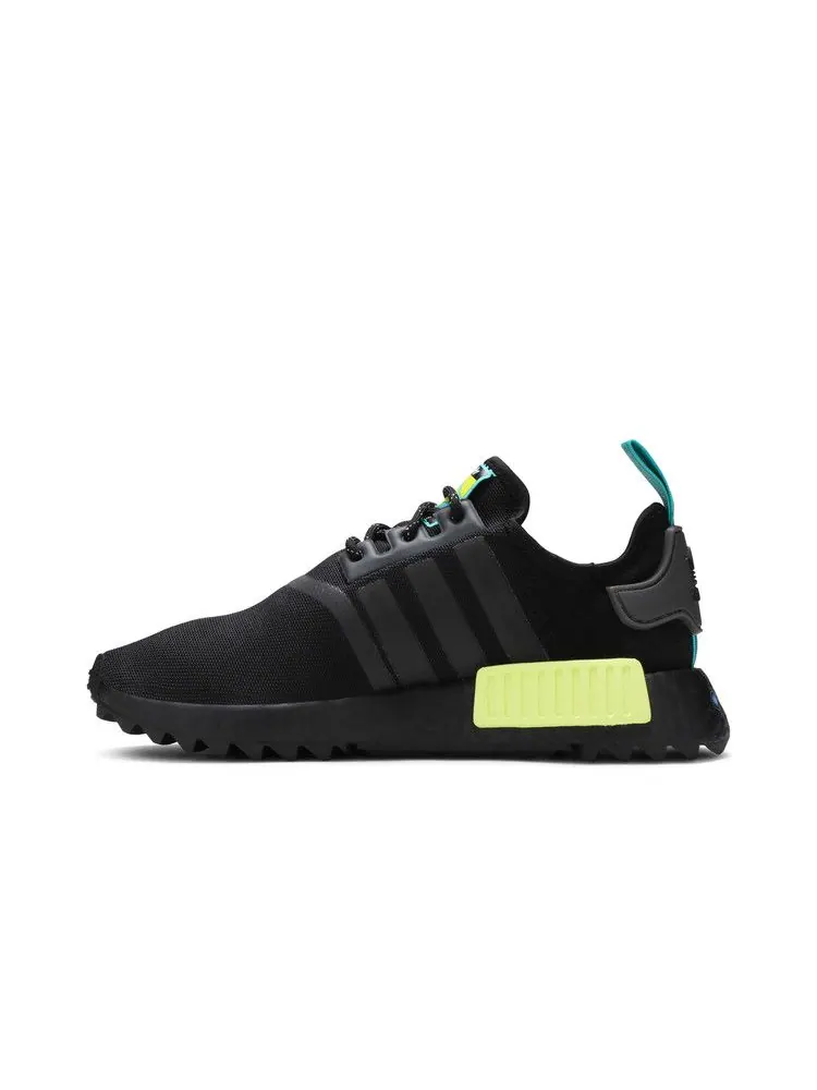 Кроссовки adidas NMD_R1 Trail J 'Black Solar Yellow' — изображение 4 из 9, черный/синий/желтый